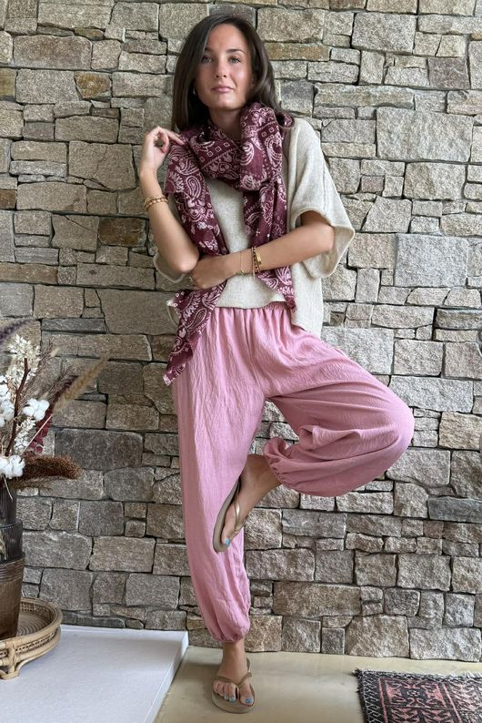 Basso Shirring Balloon Pant Rose
